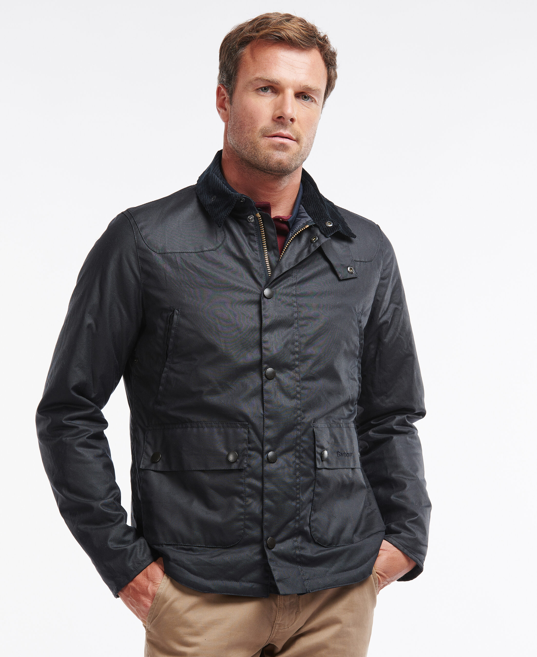 Barbour REELIN NAVY Waxed Cotton