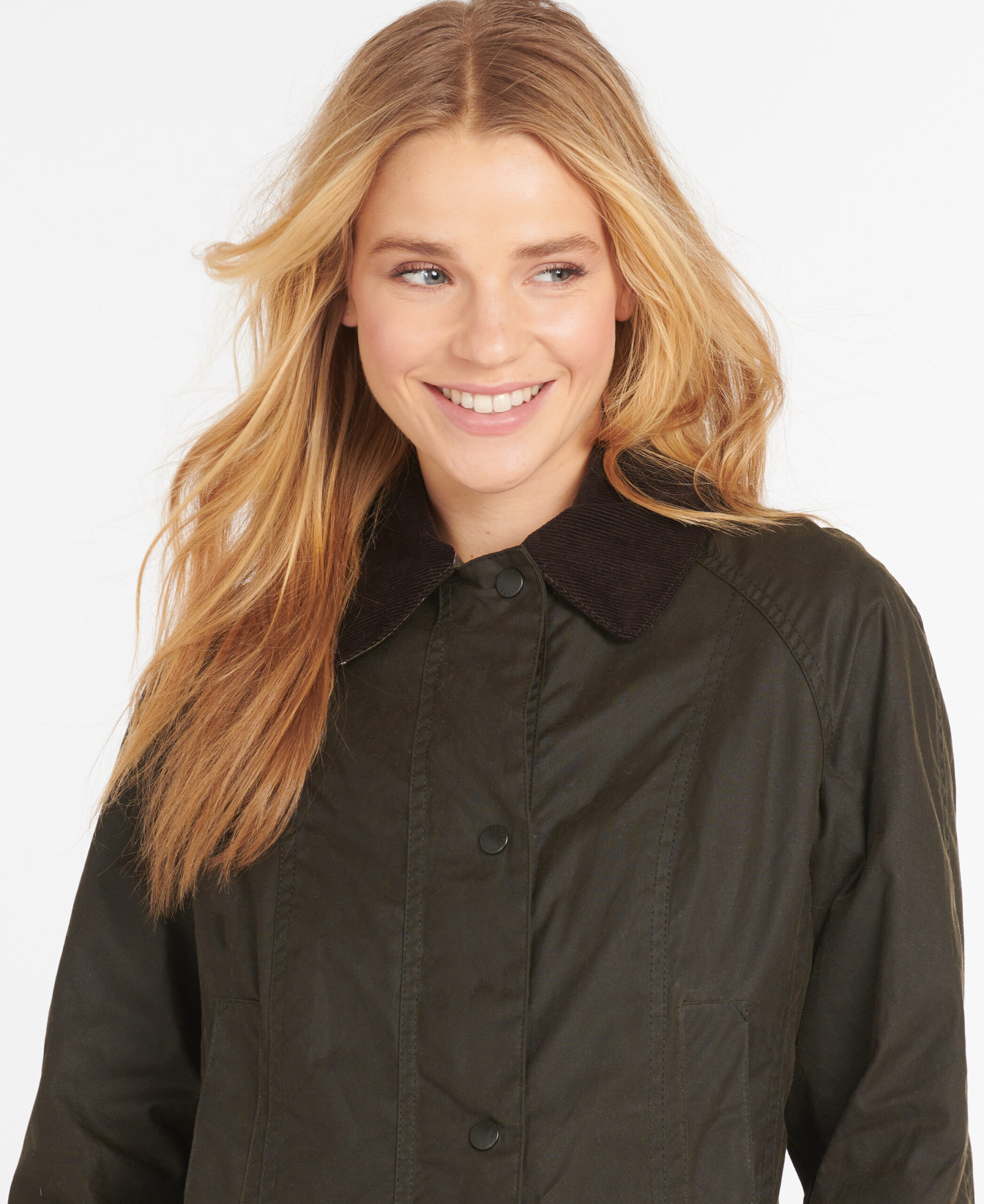 Barbour BEADNELL OLIVE Waxed Cotton – Image 4