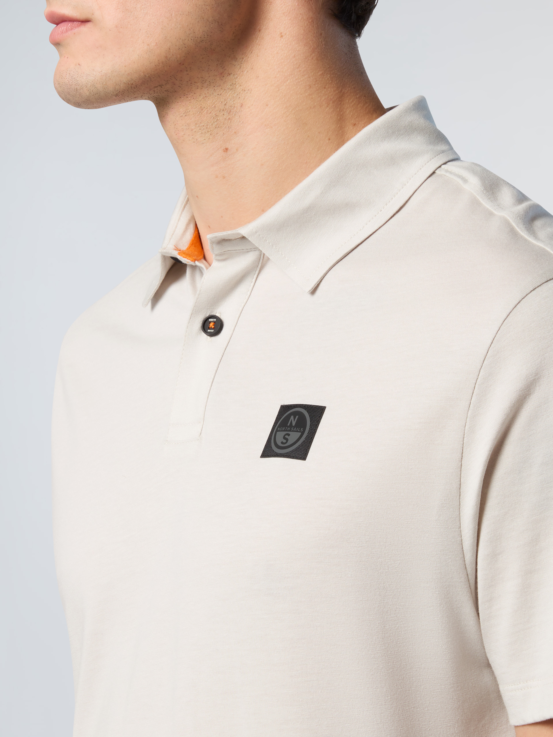 Polo en jersey TENCEL™ Vapor Grey – Image 3