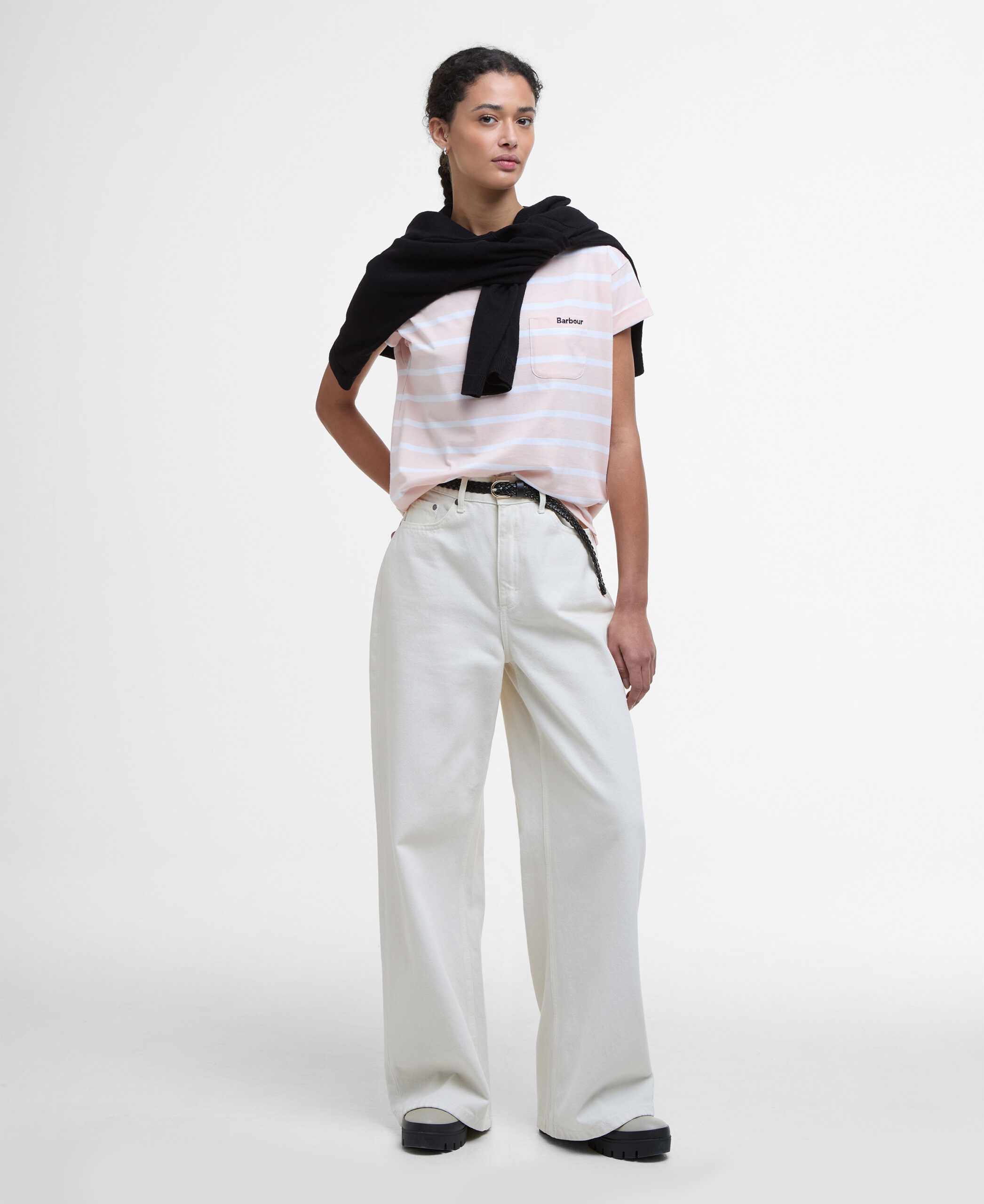 Tee-Shirt Barbour OTTERBURN White-Pink – Image 3