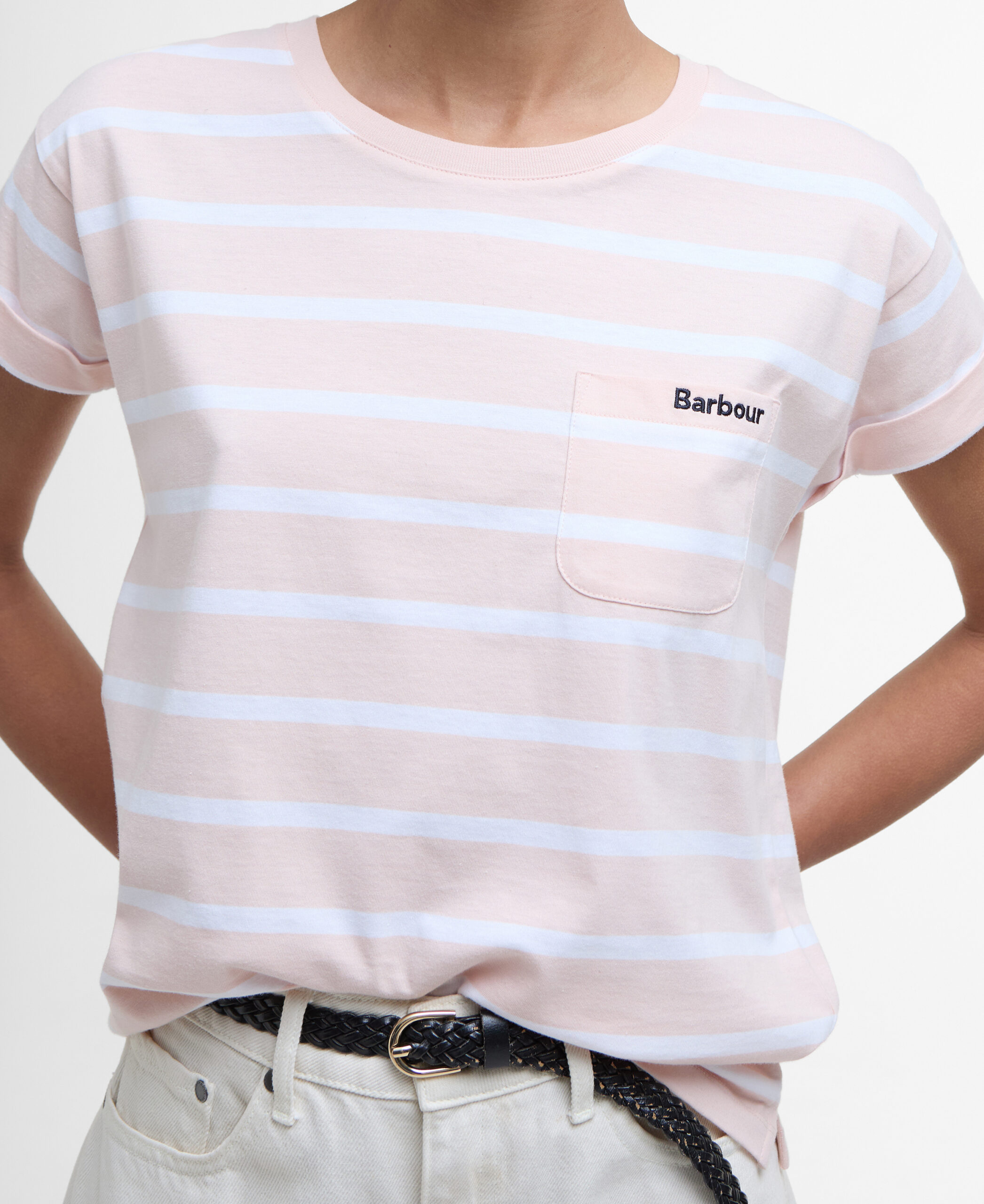 Tee-Shirt Barbour OTTERBURN White-Pink – Image 6