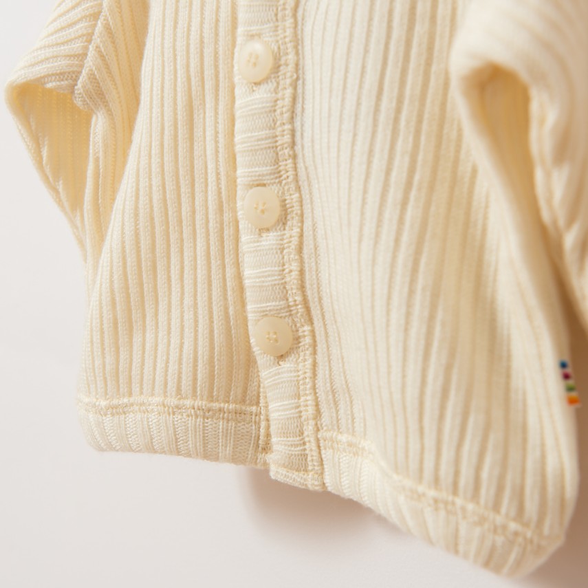 Gilet bébé en laine mérinos – écru Joha – Image 4