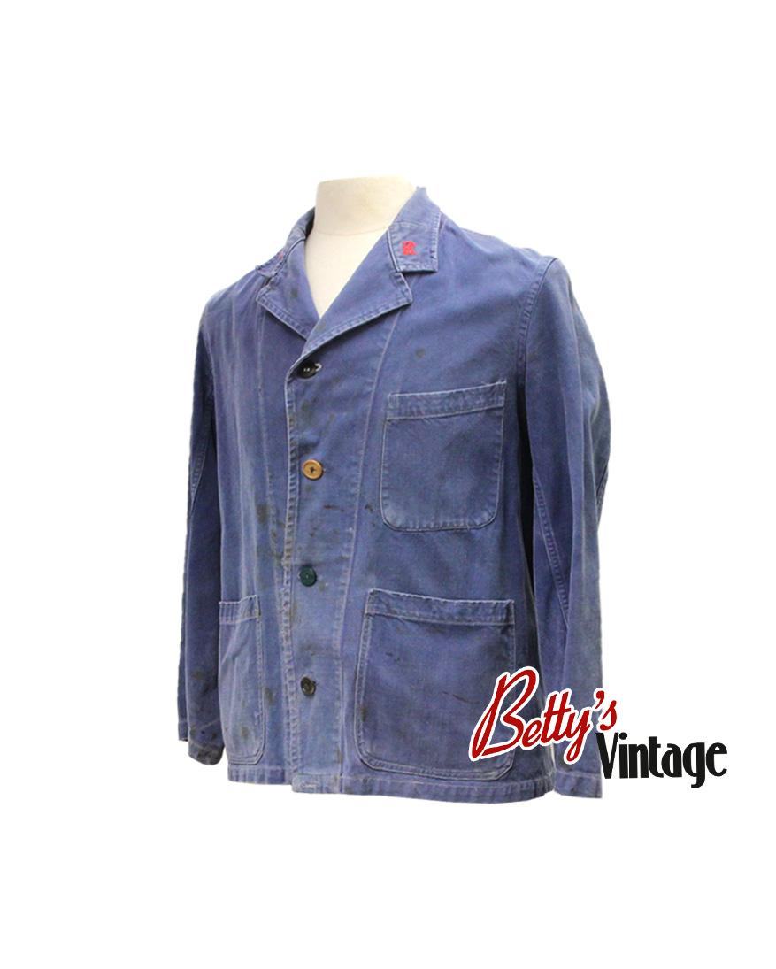 Veste bleu travail vintage 1960’s – Image 2