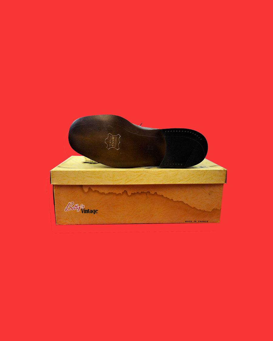 Chaussure derby marron 1960’s Clerget made in France – Image 4