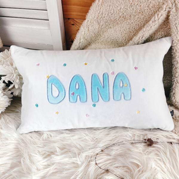 Housse de coussin prénom appliqué – Image 2