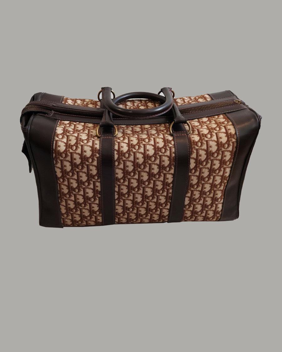 Christian Dior, sac vintage de voyage et porte monnaie monogramme de 1970’s, vintage handbag Christian DIOR monogram 1970 – Image 2