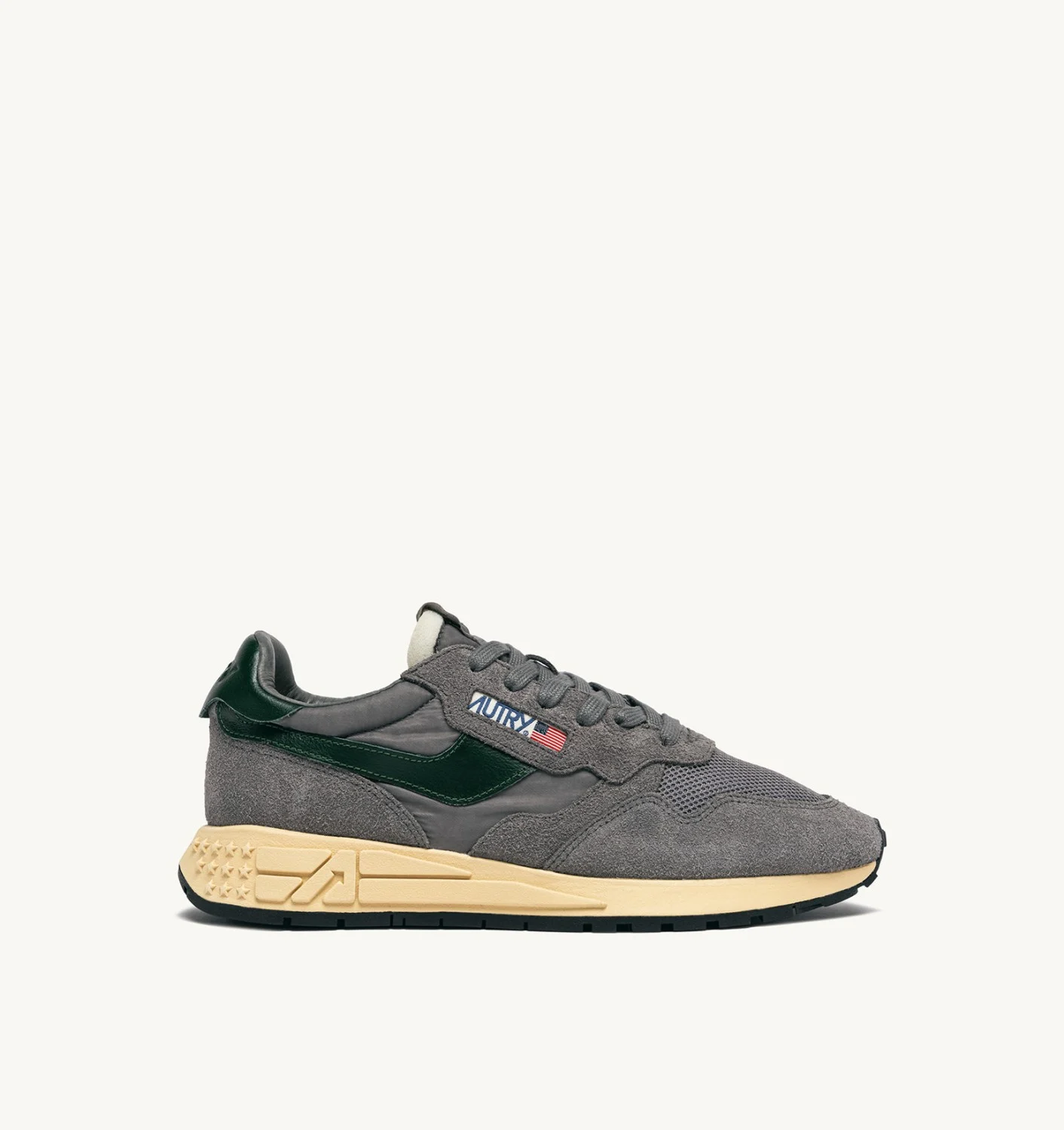 BASKETS REELWIND LOW EN NYLON DAIM ET CUIR MOUNTAIN ET NIGHT OWL AUTRY